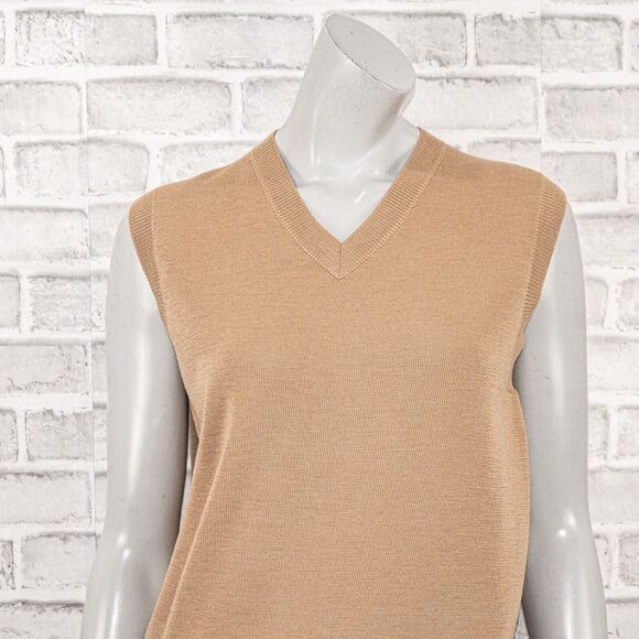 MARYAM NASSIR ZADEH Brown Apollo Vest Knit Wool Blend Vneck Sz Medium NWT - Picture 10 of 11